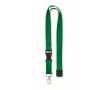 Lanyard with removable buckle and safety lock colour green