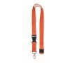 Lanyard with removable buckle and safety lock colour orange