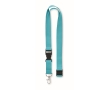 Lanyard with removable buckle and safety lock colour turquoise