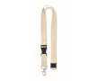 Lanyard with removable buckle and safety lock colour beige