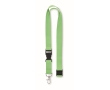 Lanyard with removable buckle and safety lock colour lime