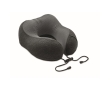 Travel pillow with neck support & adjustable pouch colour dark grey