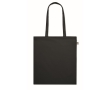 Organic tote bag in various colours, long handles, 180 g/m2 colour black