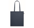 Organic tote bag in various colours, long handles, 180 g/m2 colour blue