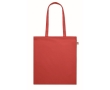 Organic tote bag in various colours, long handles, 180 g/m2 colour red