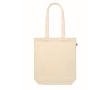 Sturdy organic canvas bag, bottom gusset, 270 g/m2 colour beige