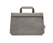 Recycled felt crossbody laptop bag, 15\" colour grey