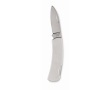 Stainless steel and metal folding knife with one blade colour matt silver