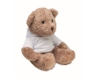 Plush teddy bear with hoodie colour white