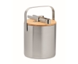 Double-walled stainless steel ice bucket, lid & tongs, 1.2 L colour matt silver