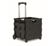 Foldable shopping cart with a load capacity of 25 kg colour black
