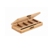 Tool set with 24 screwdrivers in a bamboo box colour wood