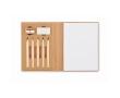 Painting set with leaves, colours and eraser for kids colour beige