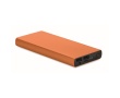 External aluminium charger with fast charge tech, 10,000 mAh colour orange