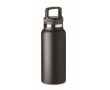Large stainless steel thermos bottle, handle with clip, 970 ml colour black