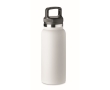 Large stainless steel thermos bottle, handle with clip, 970 ml colour white