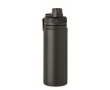 Insulated steel drinking bottle with carrying strap, 500 ml colour black