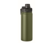 Insulated steel drinking bottle with carrying strap, 500 ml colour dark green