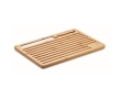 Wooden board set with bread cutting knife colour wood