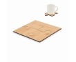 Coaster set of 4 puzzle pieces colour wood