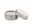 Vegan vanilla flavour lip balm tin, SPF 10 colour white