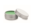 Vegan vanilla flavour lip balm tin, SPF 10 colour green