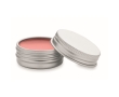 Vegan vanilla flavour lip balm tin, SPF 10 colour pink