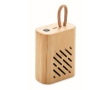 Compact bamboo portable 5.0 Bluetooth speaker with light colour wood