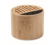 Wireless 5.3 Bluetooth speaker made of bamboo with LED light colour wood