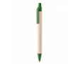 Eco blue-ink pen, made of recycled milk cartons colour green
