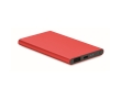 Robust external battery, aluminium, elegant colours, 4,000 mAh colour red