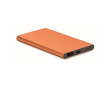 Robust external battery, aluminium, elegant colours, 4,000 mAh colour orange