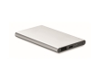 Robust external battery, aluminium, elegant colours, 4,000 mAh colour matt silver