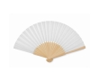 Wooden fan in different colours colour white