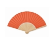 Wooden fan in different colours colour orange