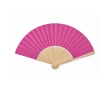 Wooden fan in different colours colour fuchsia