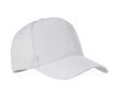 5-panel RPET polyester baseball cap, size 7 1/4, 210 g/m2 colour white