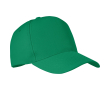 5-panel RPET polyester baseball cap, size 7 1/4, 210 g/m2 colour green