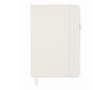 Notebook with recycled PU cover, lined pages, A5 colour white