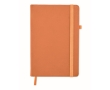 Notebook with recycled PU cover, lined pages, A5 colour orange