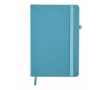 Notebook with recycled PU cover, lined pages, A5 colour turquoise