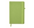 Notebook with recycled PU cover, lined pages, A5 colour lime