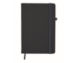 Notebook with recycled PU cover, lined pages, A5 colour navy-blue