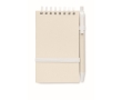 Notepad & matching pen made from recycled milk cartons, A6 colour white