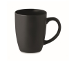 Matte black ceramic mug with coloured inside, 290 ml colour black
