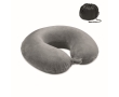 Foam travel pillow with pocket for travel colour grey