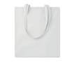 Coloured eco-cotton tote bag with long handles, 180 g/m2 colour white