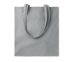 Coloured eco-cotton tote bag with long handles, 180 g/m2 colour grey