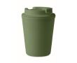 Recycled plastic thermal mug with spout, 300 ml colour dark green