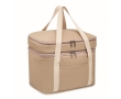 2 compartment cooler bag with cotton strap, 320 g/m2 colour beige